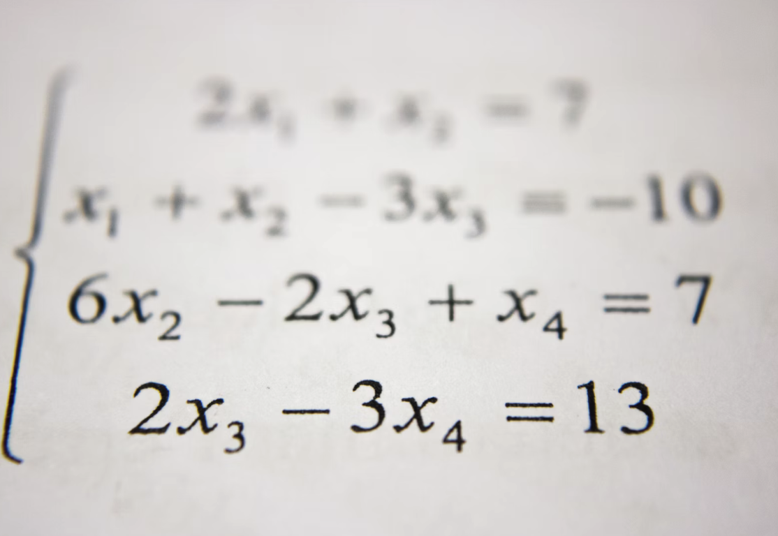 a close up of a math problem