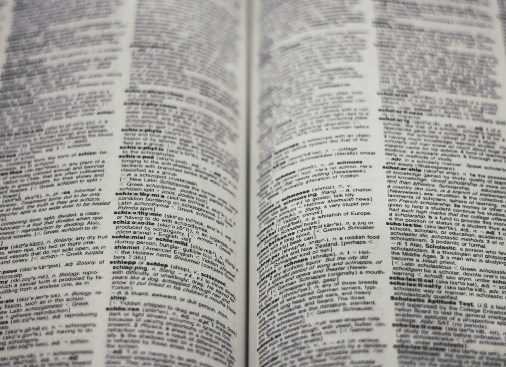 a close up of a book